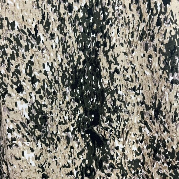 Rafaella Womens Camo Splatter Pants Tan Green Stretch Size 12 - Picture 10 of 13